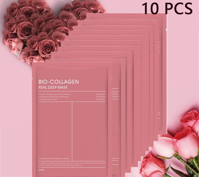 GLAMIXIR Collagen Glow Mask™ – Pack de 10 masques hydratants au collagène