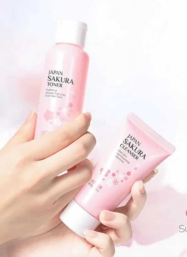 GLAMIXIR SakuraGlow™ – Coffret de Soin Visage 5-en-1 Hydratant & Illuminateur